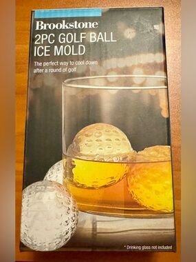 Brookstone Golf Ball Ice Mold Set ⛳🍹
